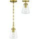 Voss 1 Light 5.75 inch Luxe Gold Semi Flush Ceiling Light