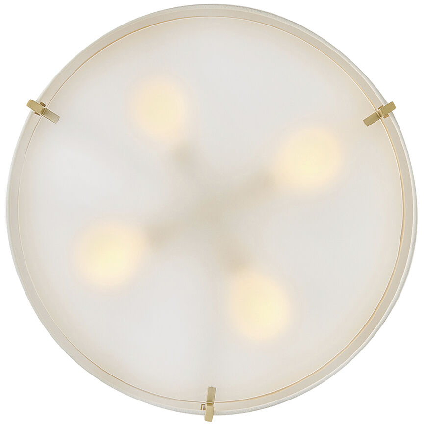 Halle 4 Light 19.5 inch Lacquered Brass Semi-flush Mount Ceiling Light