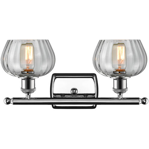 Ballston Fenton 2 Light 16 inch Polished Chrome Bath Vanity Light Wall Light in Clear Glass, Ballston