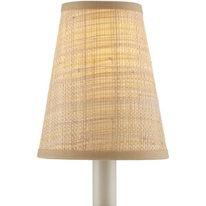 Grasscloth Natural Tapered Chandelier Shade