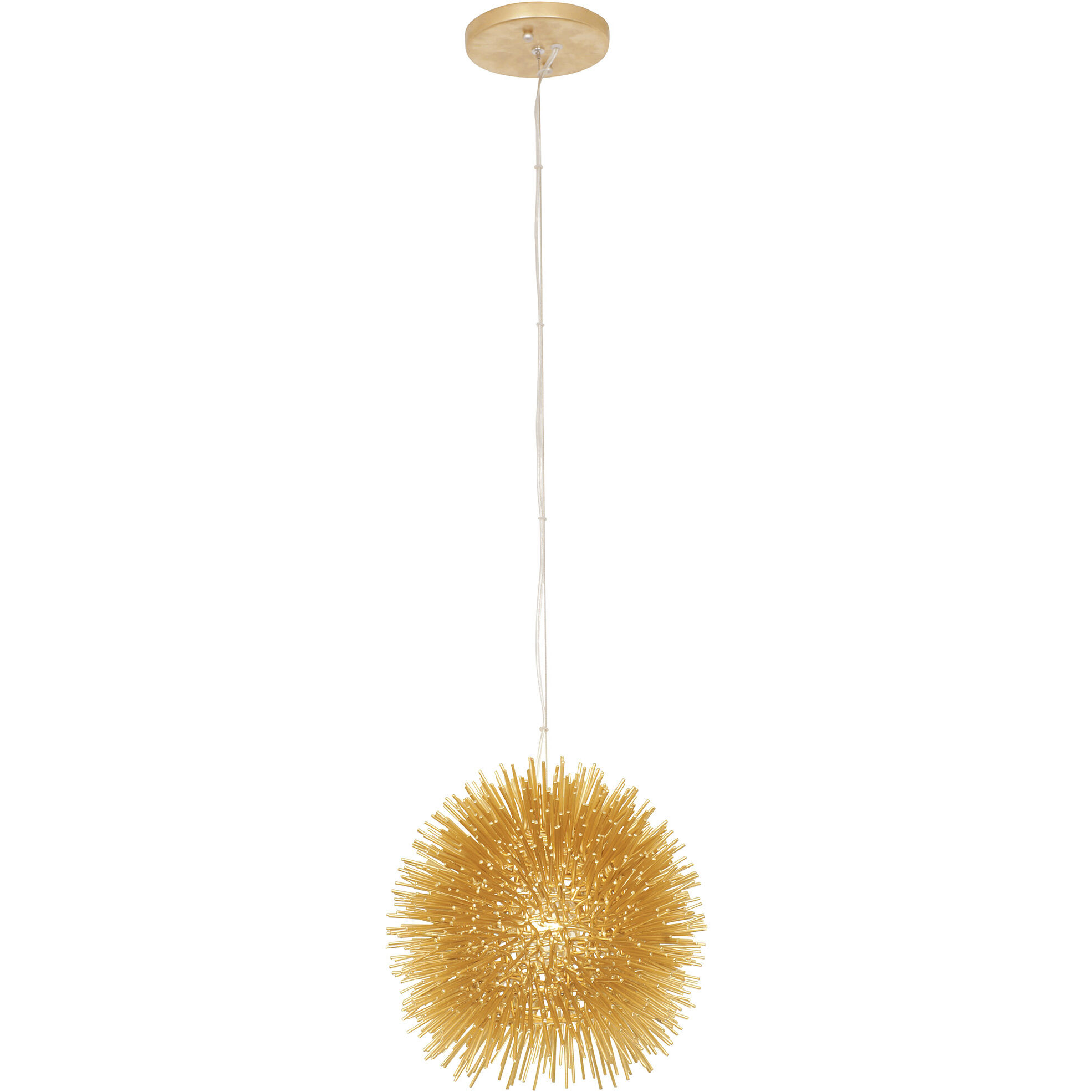 Urchin 1 Light 9 inch Gold Mini Pendant Ceiling Light