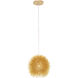 Urchin 1 Light 9 inch Gold Mini Pendant Ceiling Light