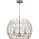 Aura 3 Light 20 inch Tan Pendant Ceiling Light