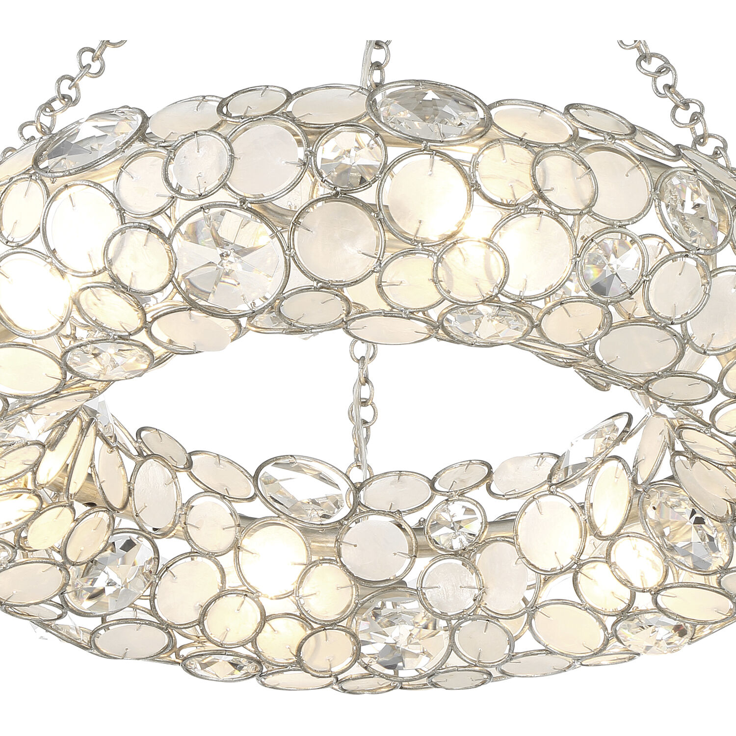 Palla 6 Light 24 inch Antique Silver Chandelier Ceiling Light