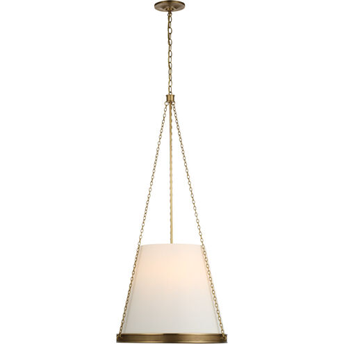Visual Comfort Signature Collection | Visual Comfort S5182SB-L Marie  Flanigan Reese LED 20 inch Soft Brass Pendant Ceiling Light in Linen