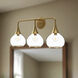 Alora Mood Hazel 3 Light 26.75 inch Aged Gold Vanity Light Wall Light in Clear Glass