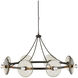 Circumstellar 8 Light 37.25 inch Black Iron Disc Chandelier Ceiling Light