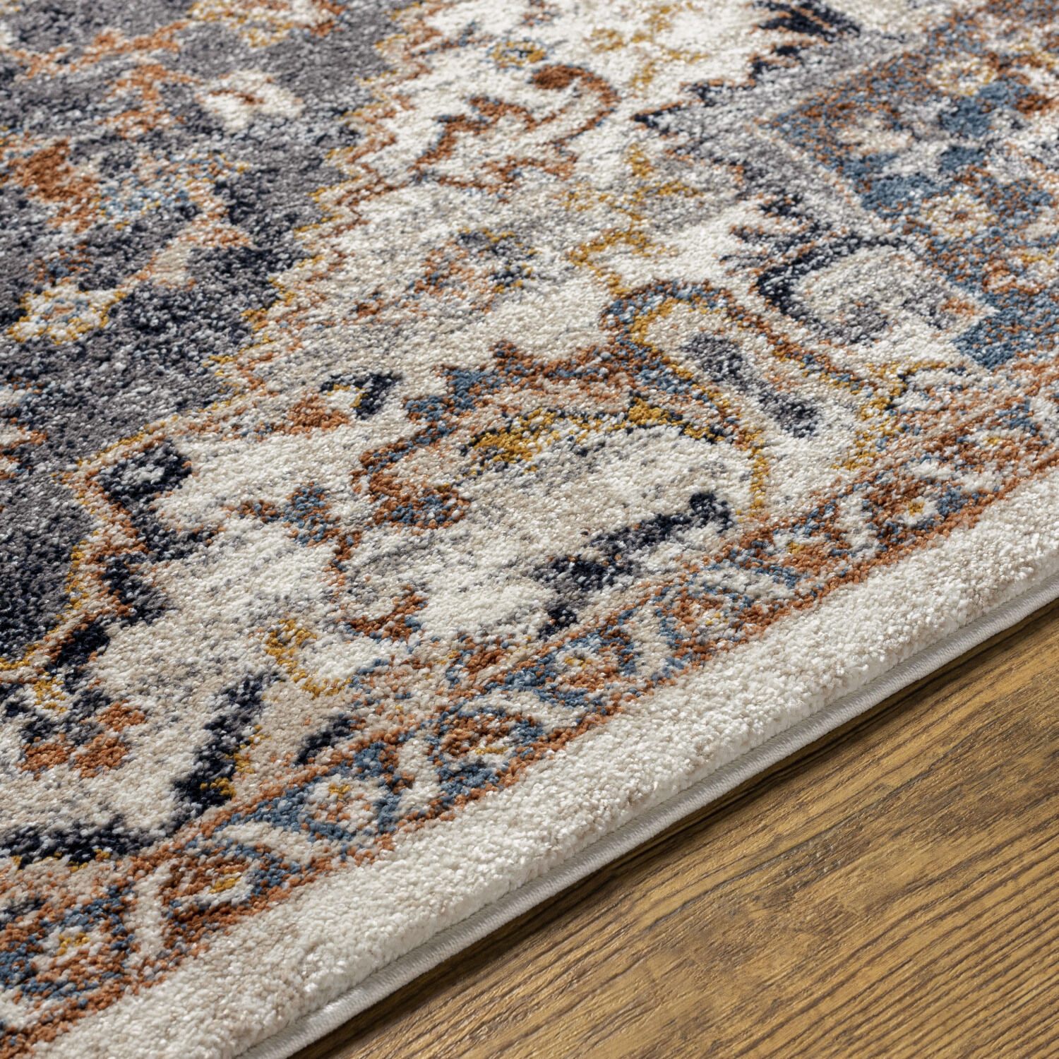 Tuscany 114 X 79 inch Medium Grey Rug, Rectangle