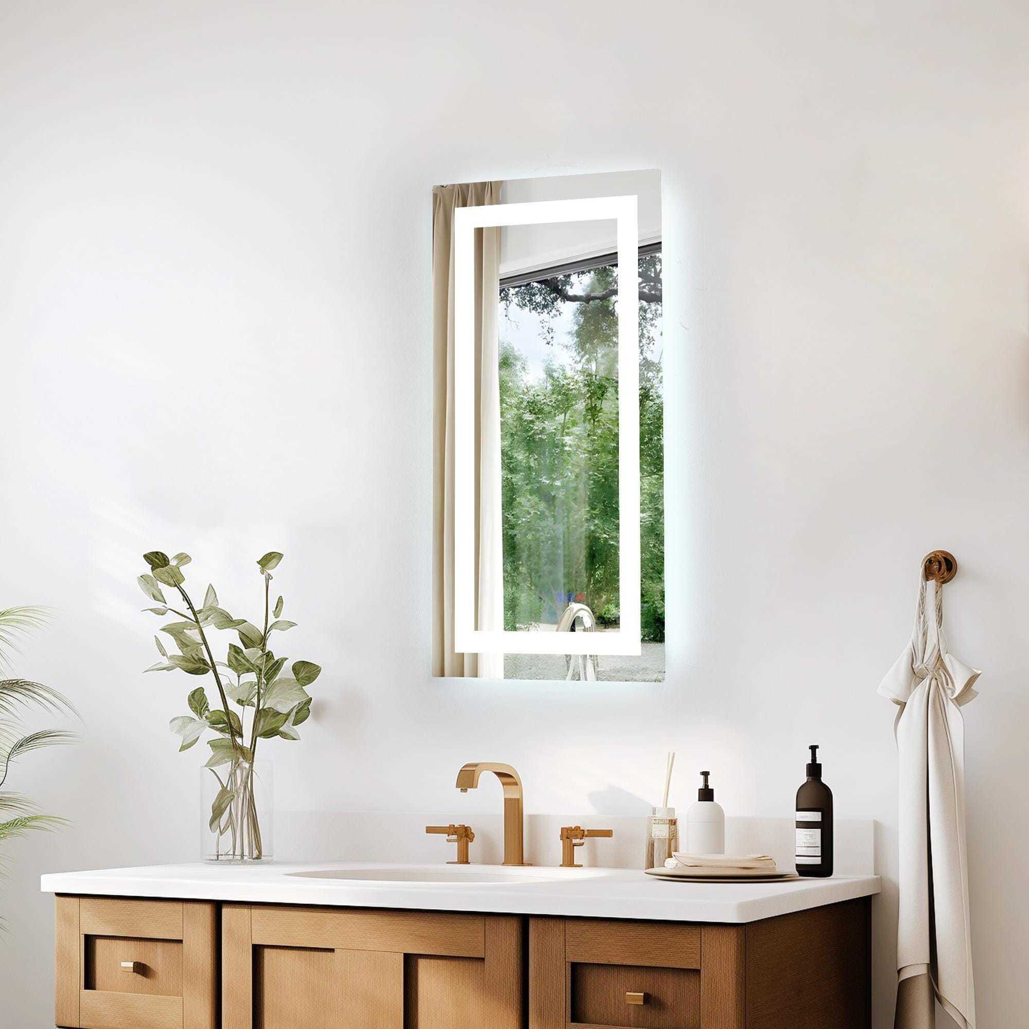 Riven 30 X 20 inch White LED Mirror