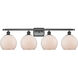 Ballston Farmhouse Chicken Wire 4 Light 36 inch Matte Black Bath Vanity Light Wall Light, Ballston