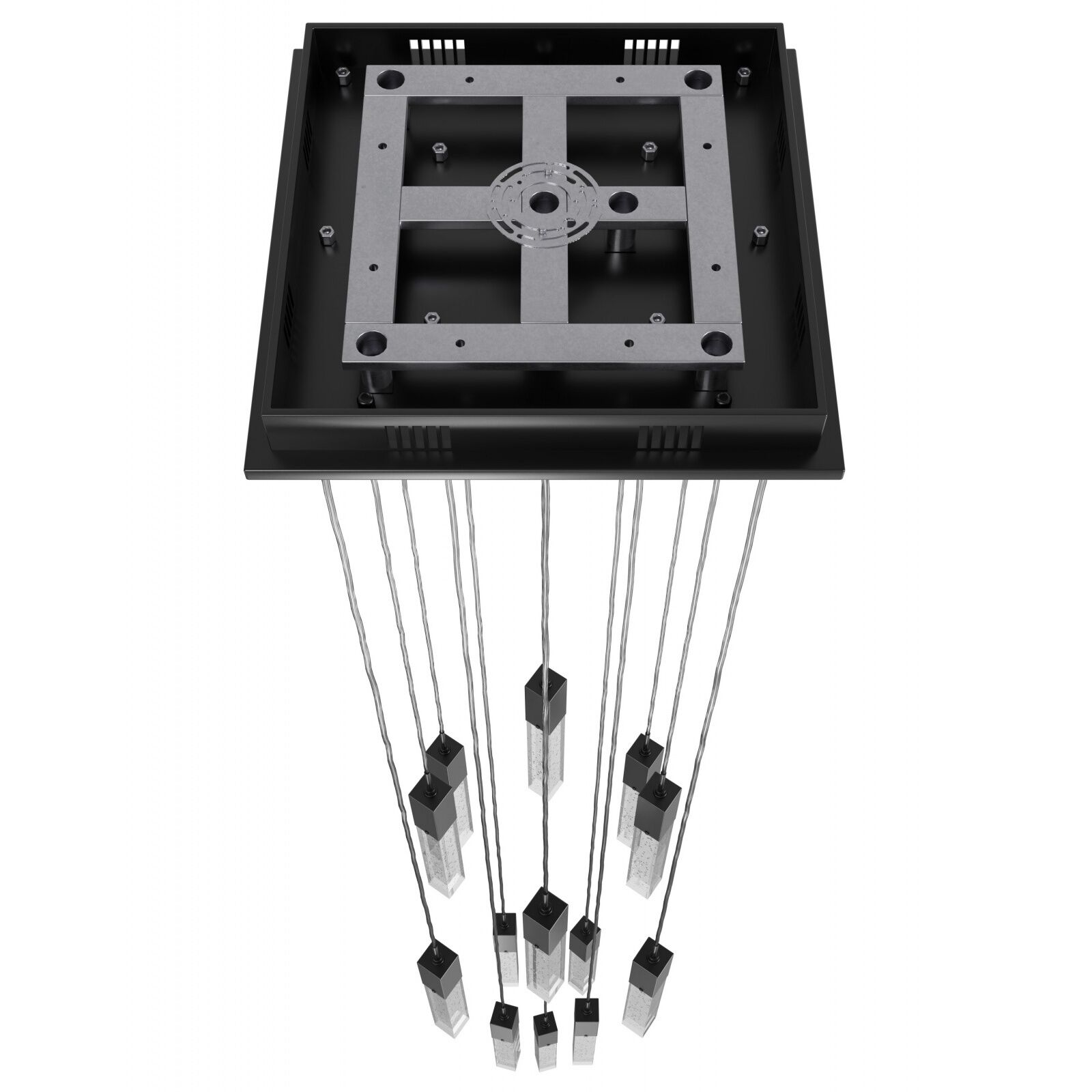 Original Glacier Avenue LED 20 inch Dark Bronze Multi Port Pendant Ceiling Light in Bubbled