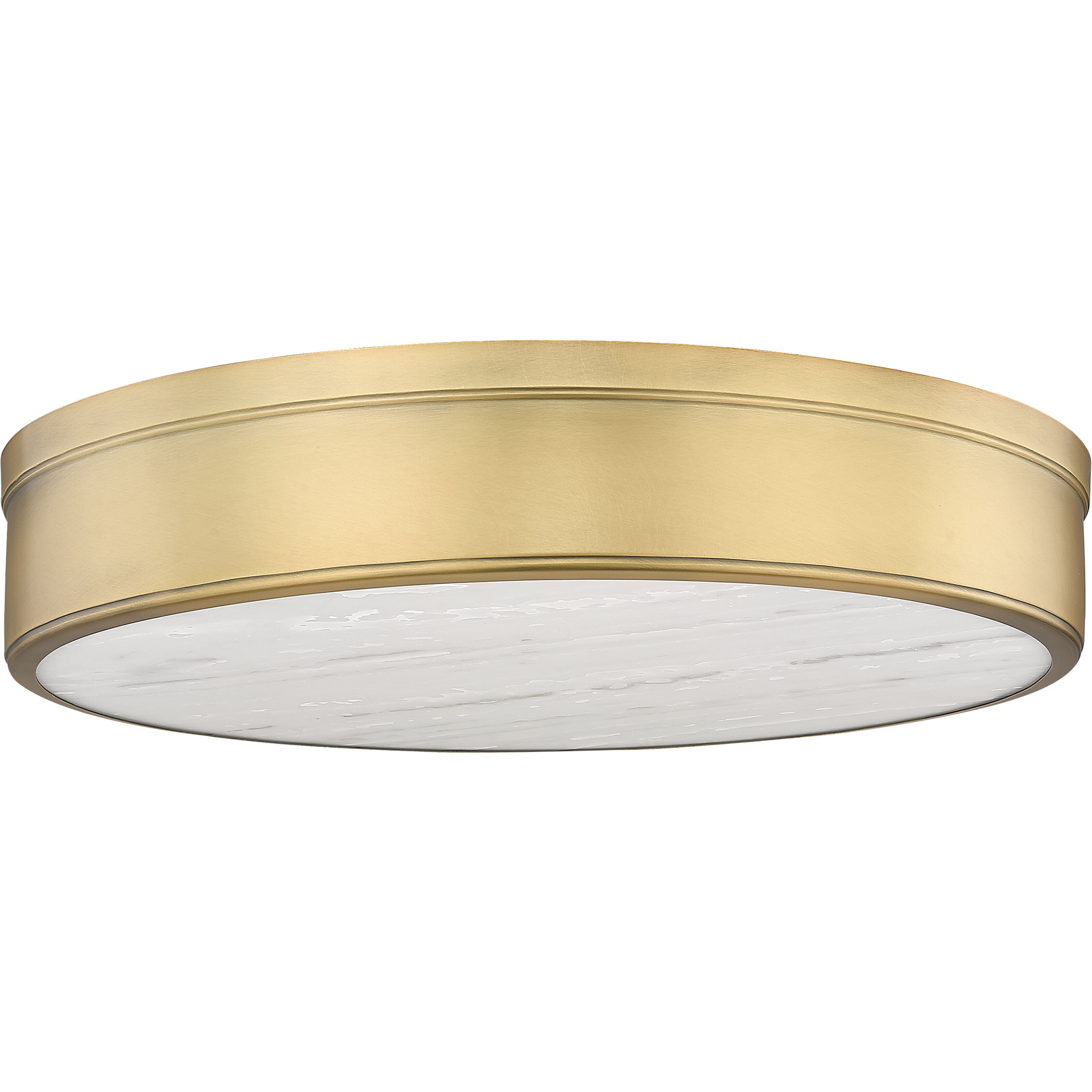 Anders LED 22 inch Rubbed Brass Flush Mount Ceiling Light