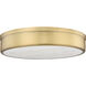 Anders LED 22 inch Rubbed Brass Flush Mount Ceiling Light