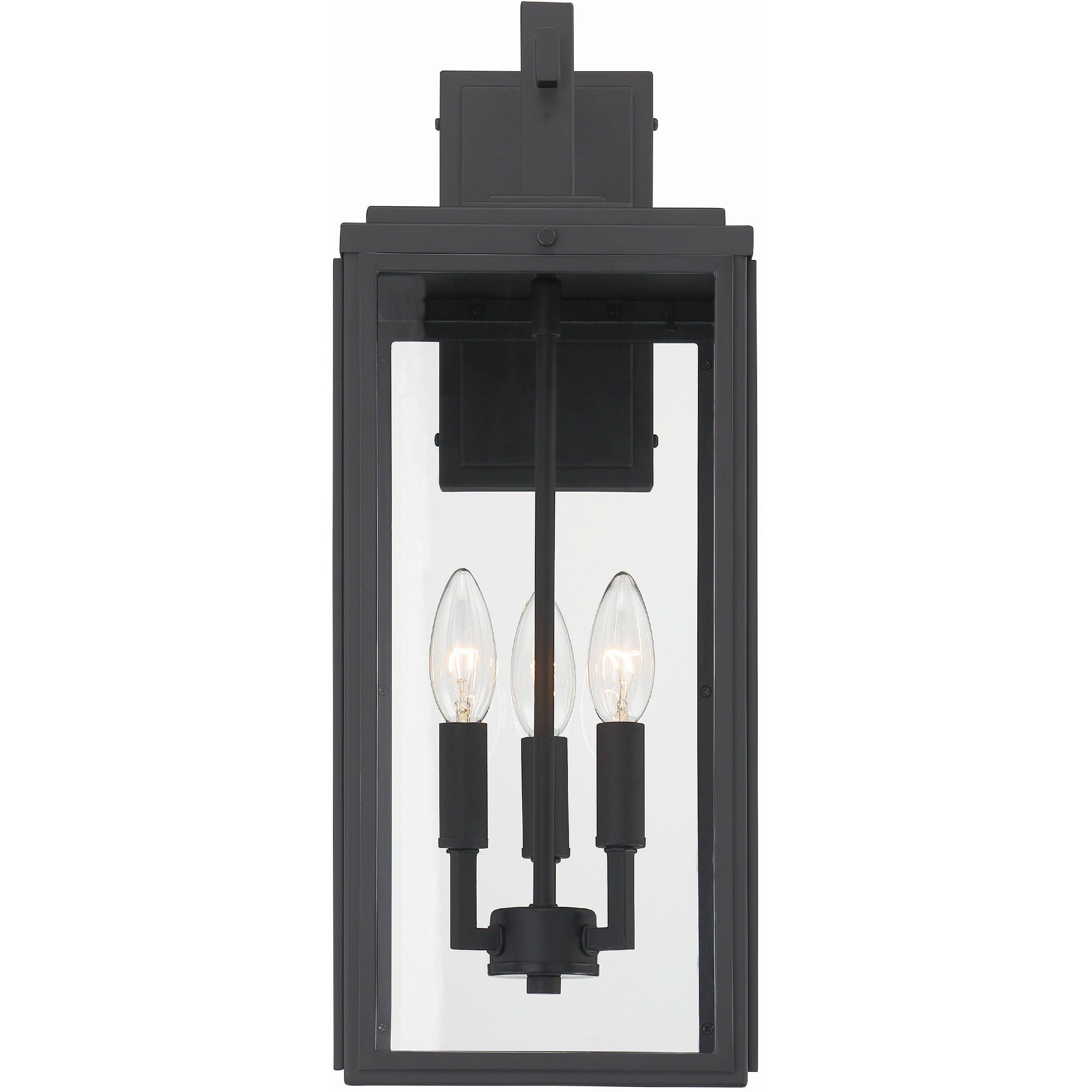 Byron 3 Light 19.75 inch Matte Black Outdoor Sconce