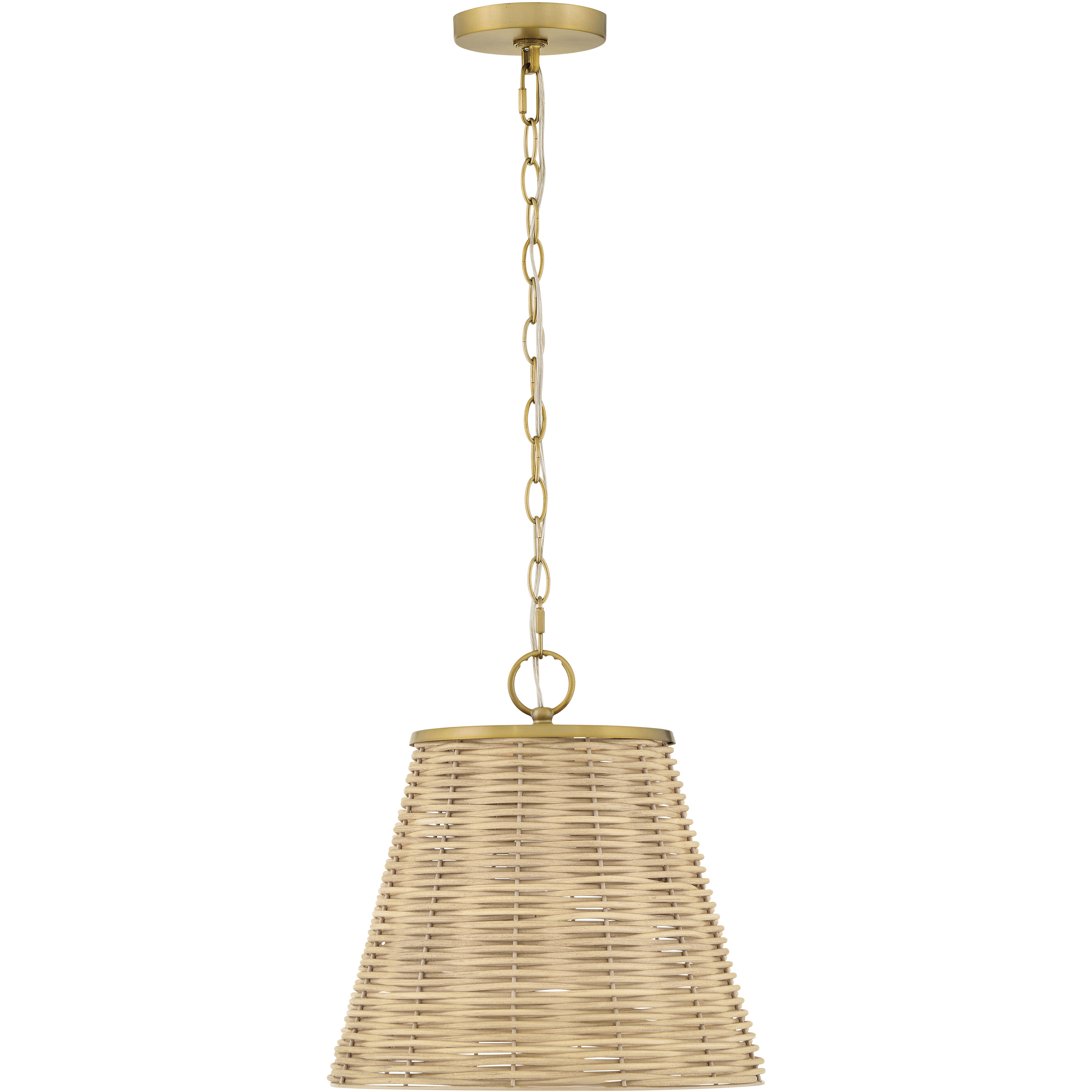 Brynn 1 Light 14 inch Lacquered Brass Pendant Ceiling Light
