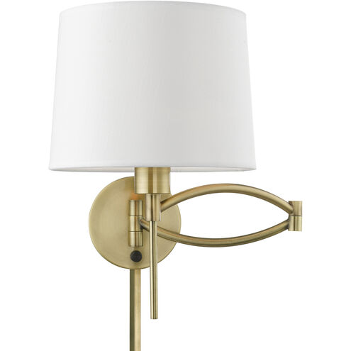 Allison 10 inch 60.00 watt Antique Brass Swing Arm Wall Lamp Wall Light