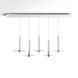 Combi LED 49 inch Matte White Pendant Ceiling Light in Clear Glass, Suspension / Flush Mount 2-in-1