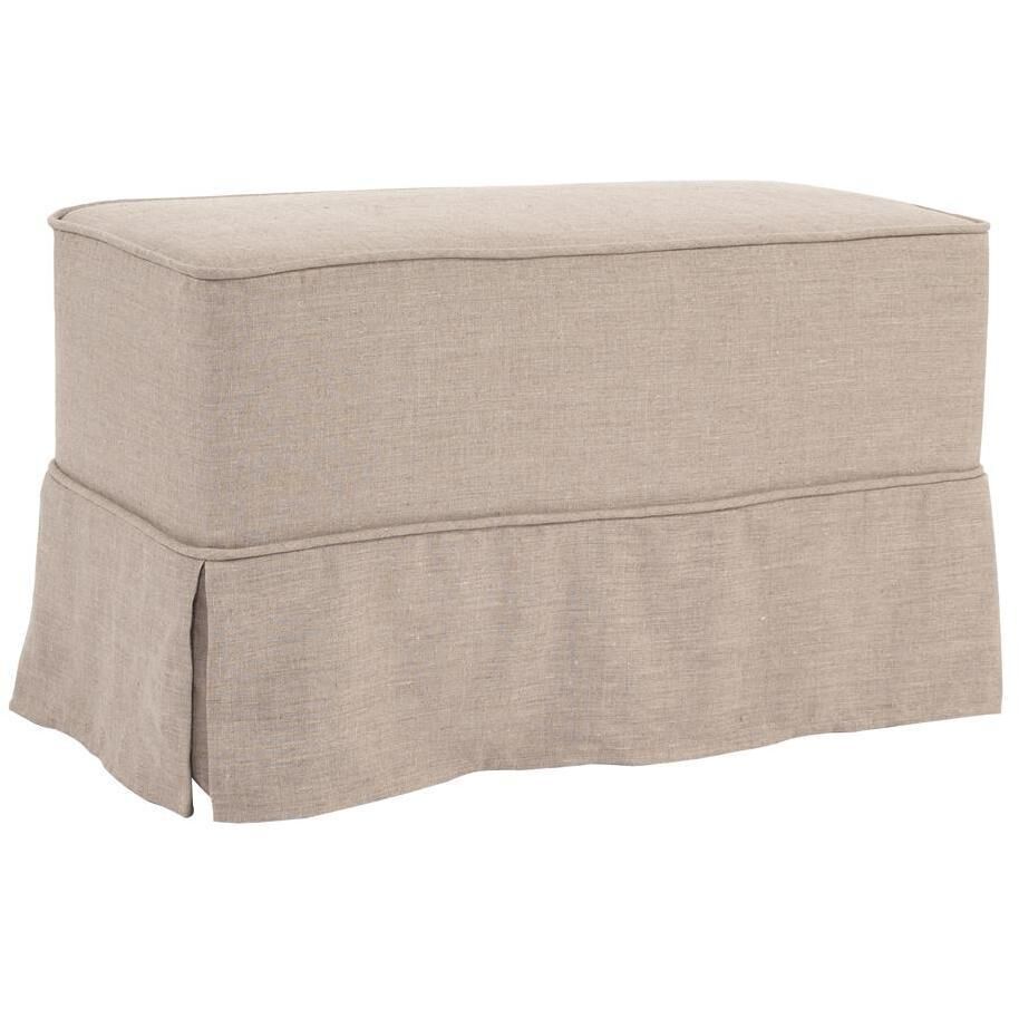 Universal Linen Slub Natural Bench with Slipcover