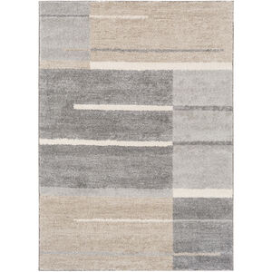 Fowler 122.05 X 94.49 inch Gray/Taupe/Light Gray/Off-White Machine Woven Rug in 8 x 10, Rectangle