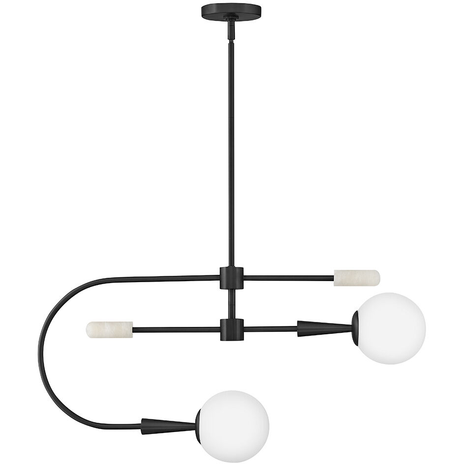 Maude 2 Light 32.25 inch Black Chandelier Ceiling Light