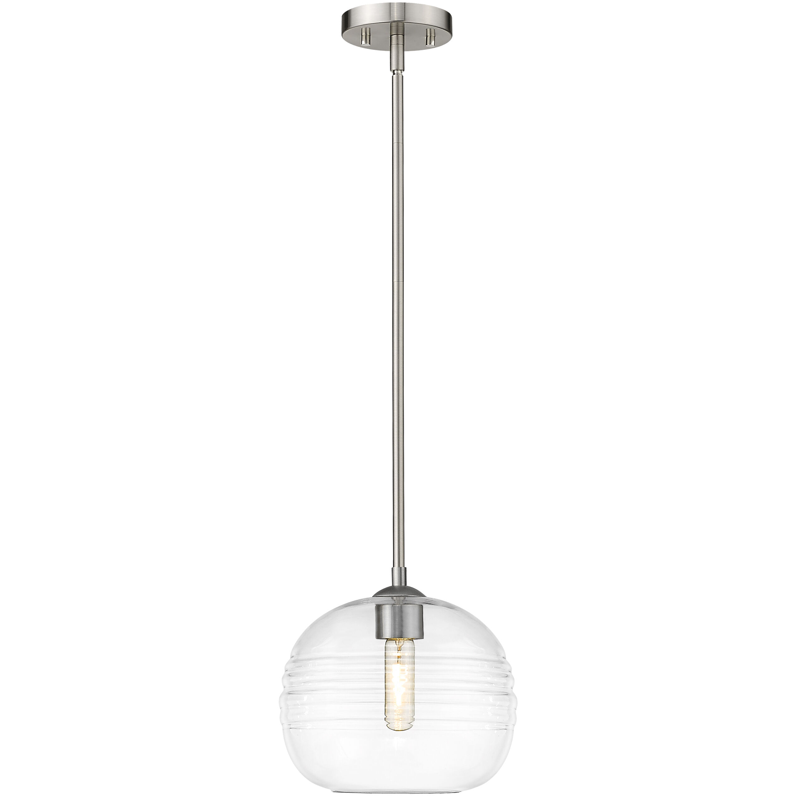 Harmony 1 Light 10 inch Brushed Nickel Pendant Ceiling Light
