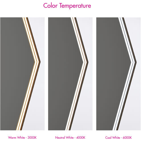 Deca 30 X 30 inch Black LED Lighted Mirror, Vanita by Oxygen