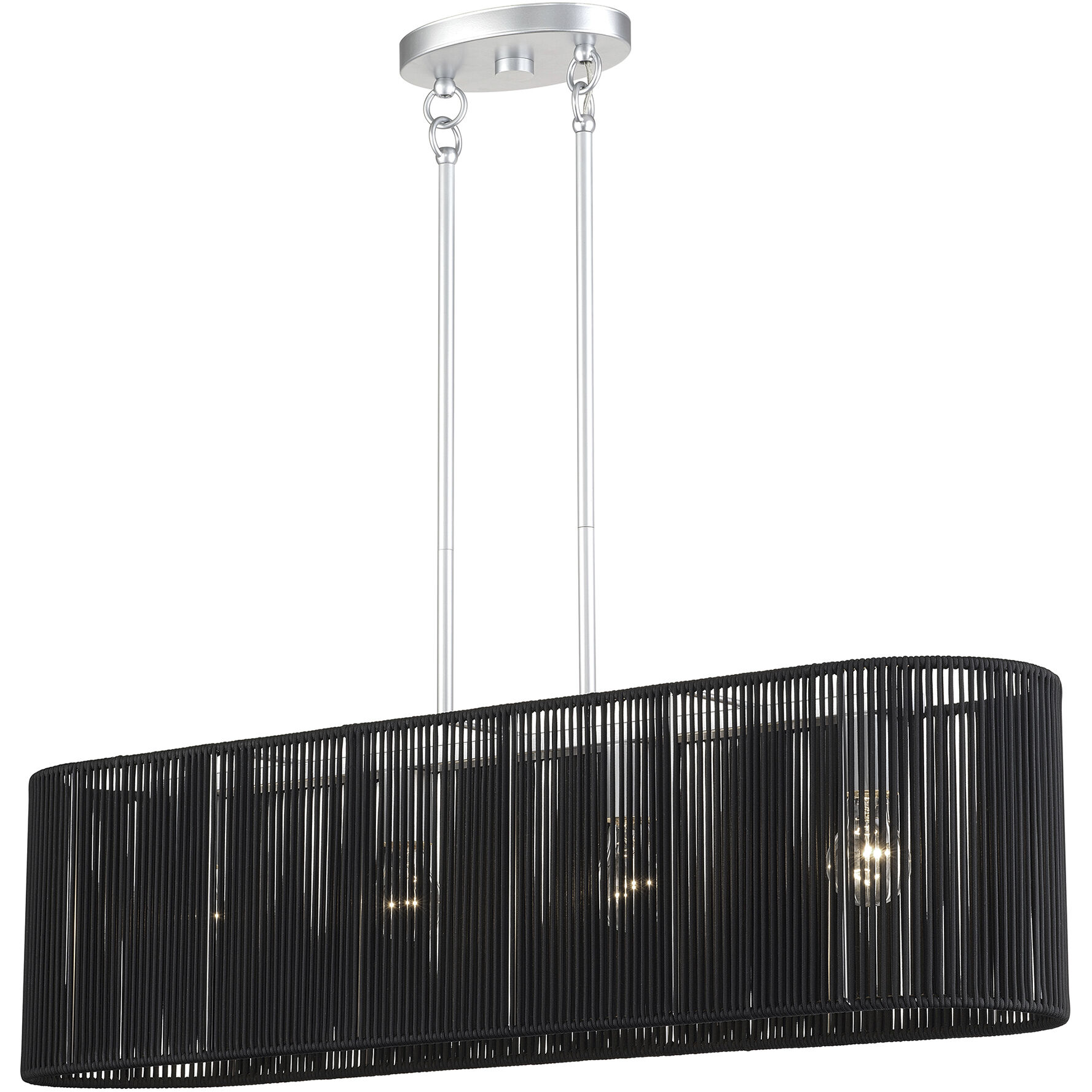 Acordia 4 Light 36 inch Painted Nickel Linear Chandelier Ceiling Light, Large