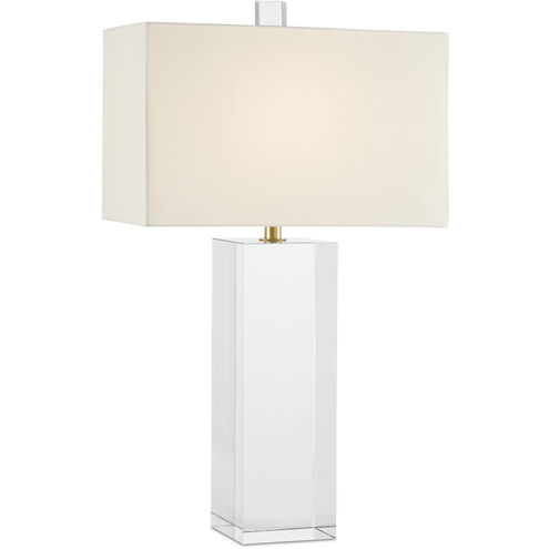 Clara 31 inch 150 watt Clear/Brass Table Lamp Portable Light