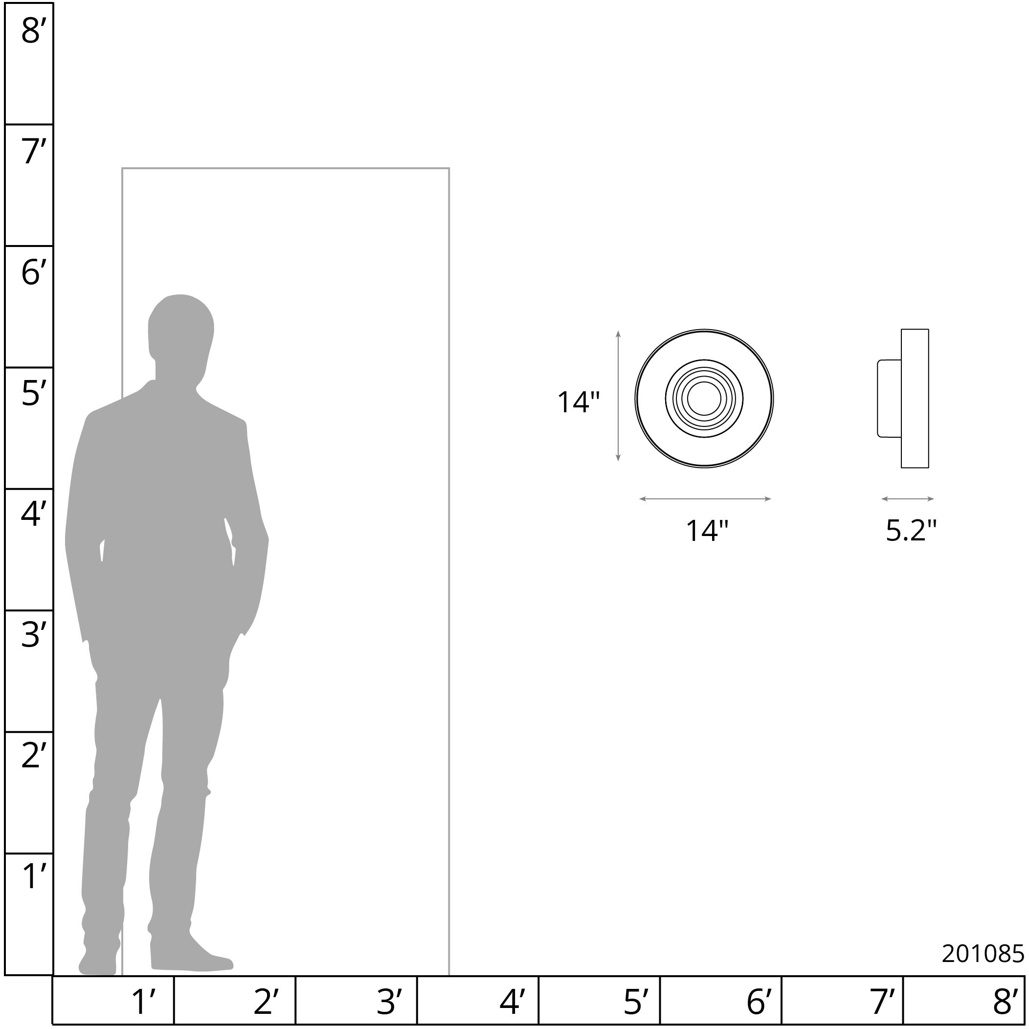 Focal LED Bronze/Black Sconce/Flush Mount Wall Light