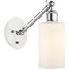 Ballston Clymer LED 5.3 inch White and Polished Chrome Sconce Wall Light in Matte White Glass