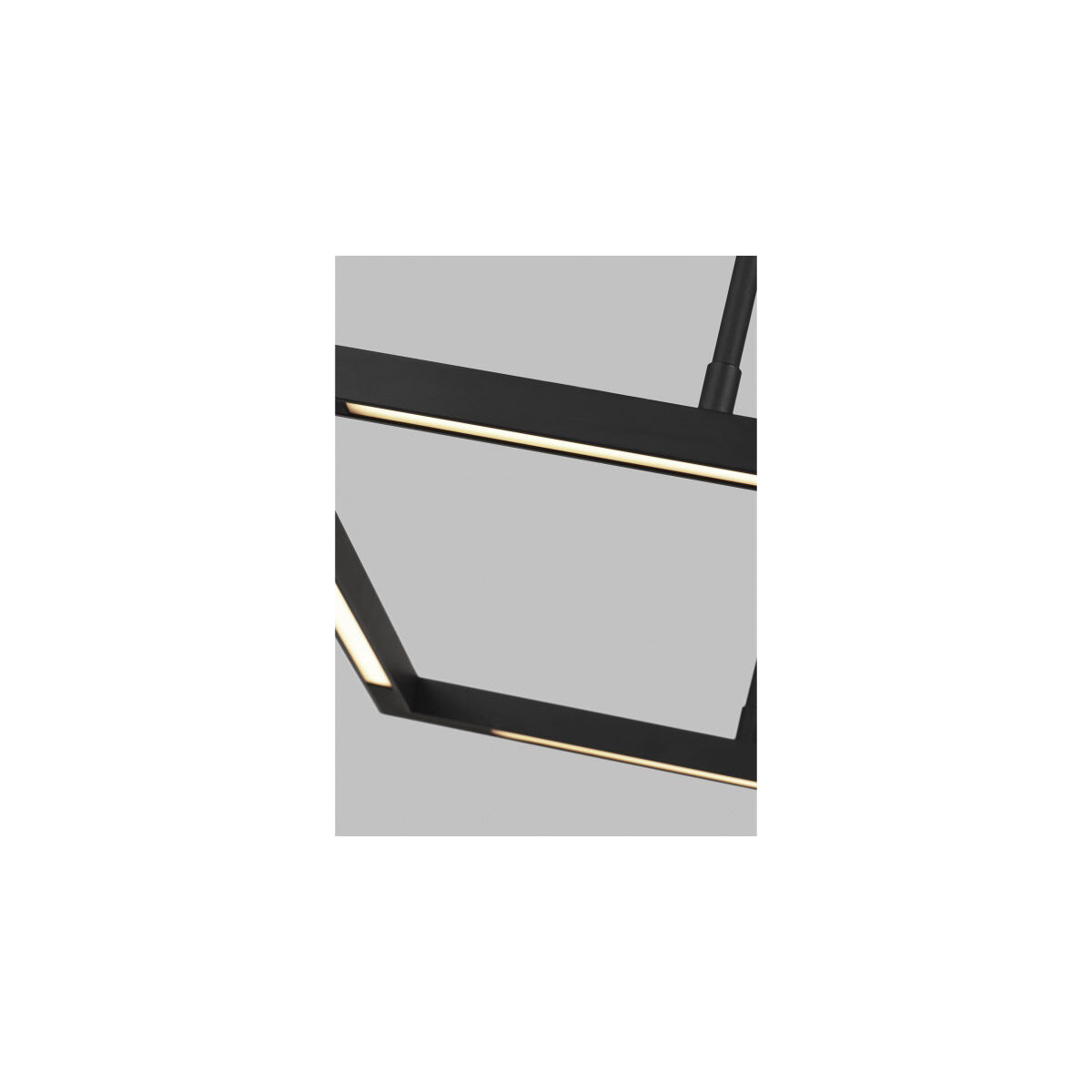 Mick De Giulio Stagger Halo LED 50 inch Natural Brass Linear Suspension Ceiling Light, Integrated LED