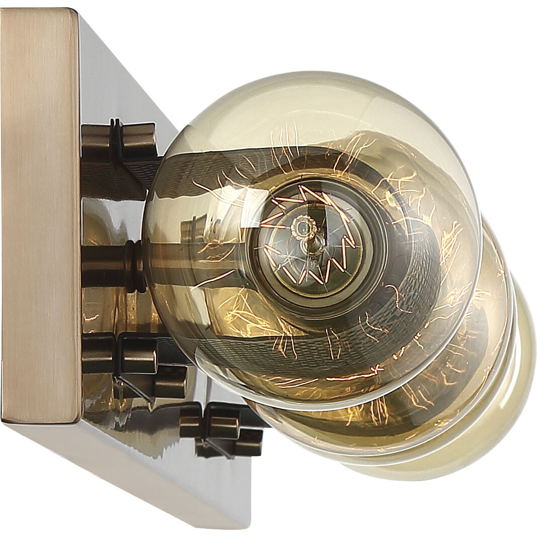 Passage 4 Light 30 inch Copper Brushed Brass and Black Vanity Light Wall Light