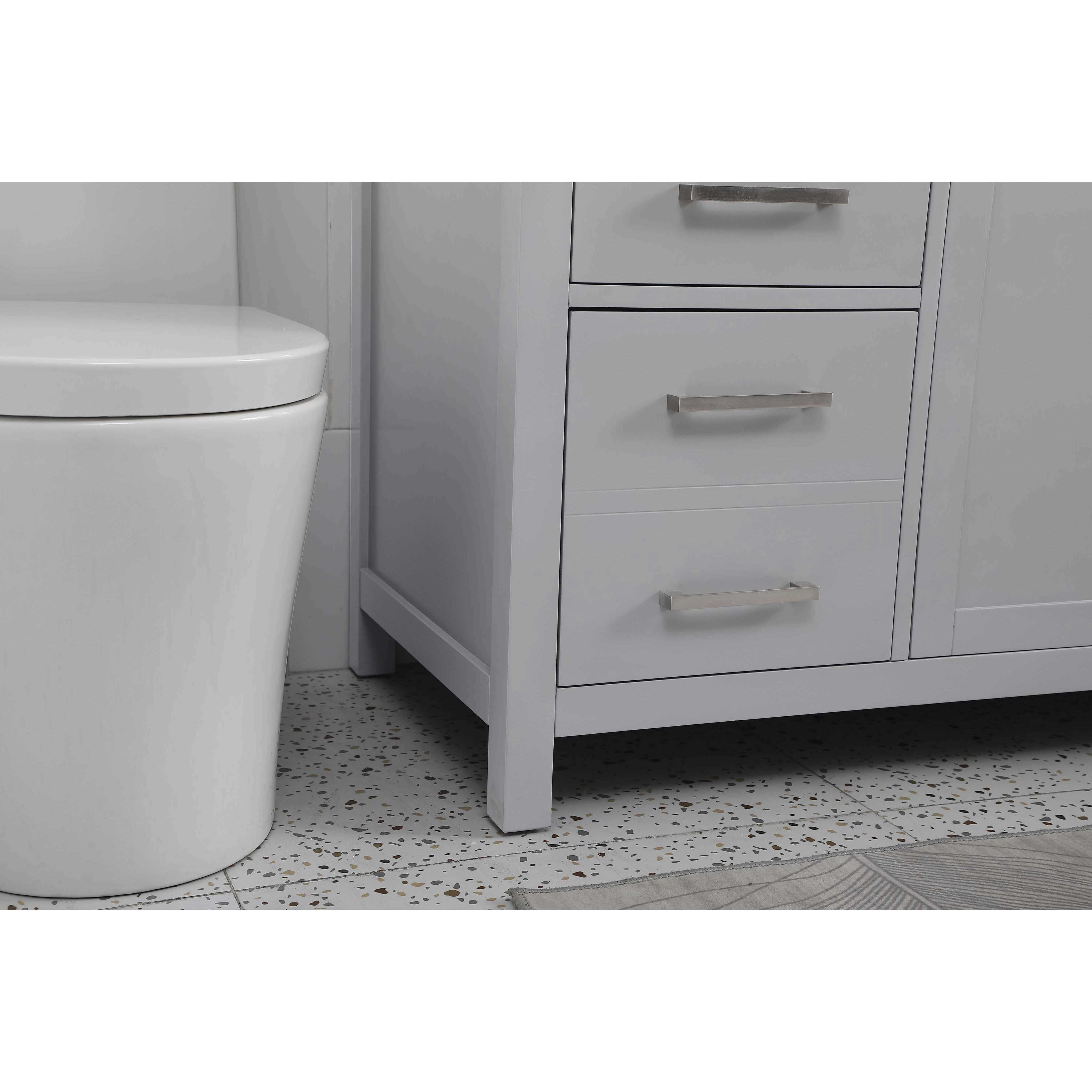 Lewis 60 X 22 X 34 inch Grey Vanity Sink Set