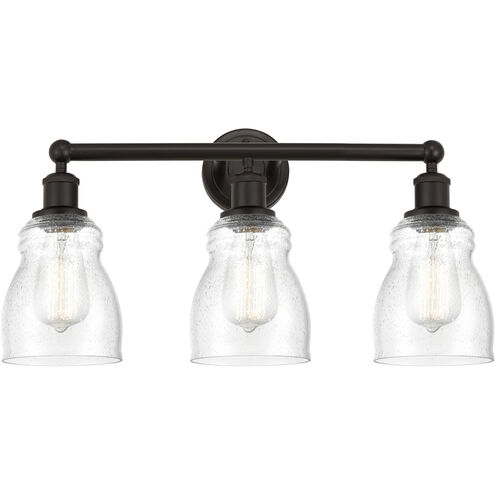 Edison Ellery 3 Light 23 inch Oil Rubbed Bronze Bath Vanity Light Wall Light in Seedy Glass
