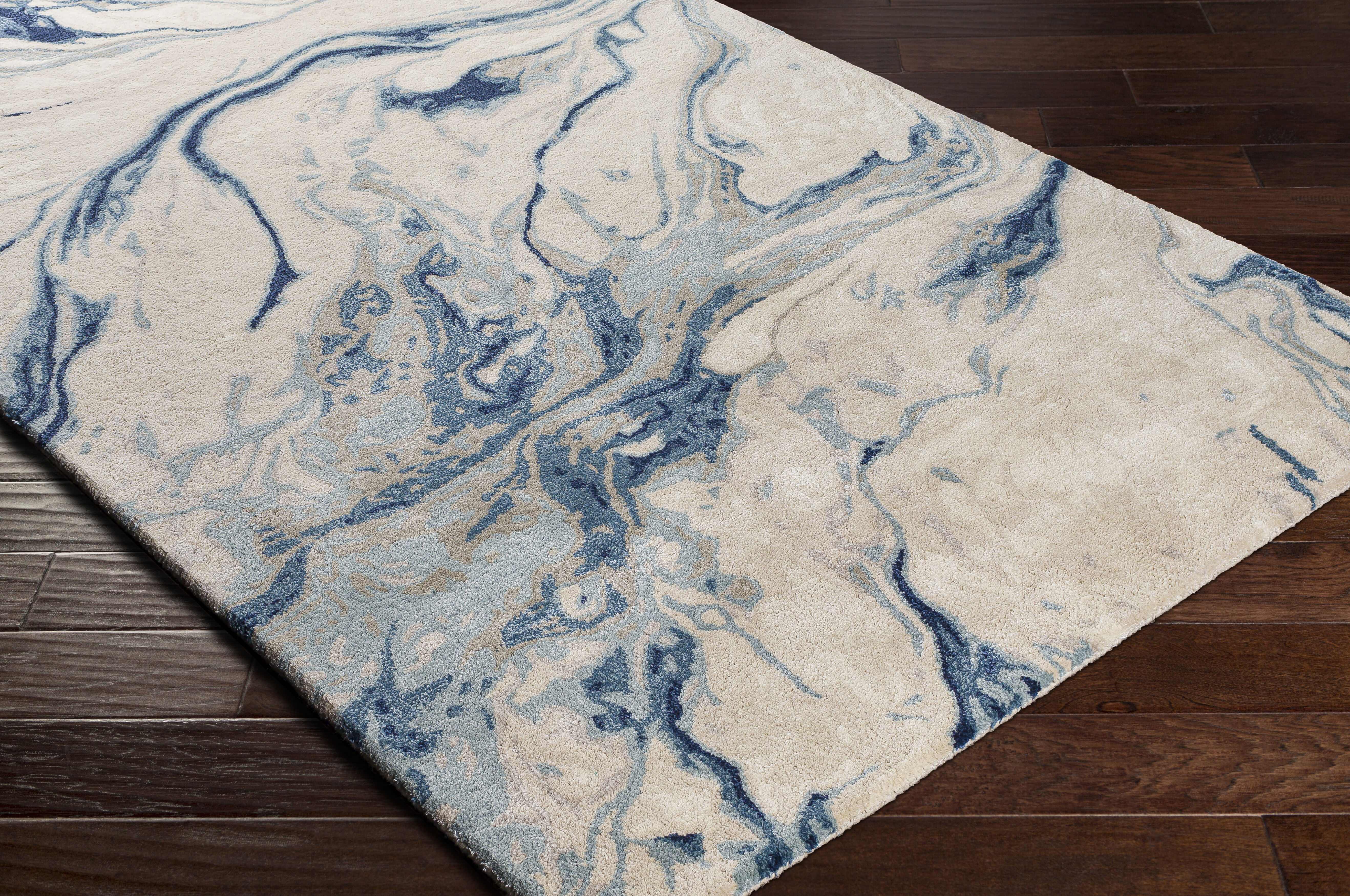 Kavita 180 X 144 inch Navy Rug in 12 x 15, Rectangle