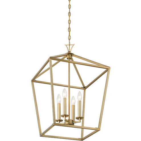 Townsend 4 Light 17 inch Warm Brass Pendant Ceiling Light, Essentials