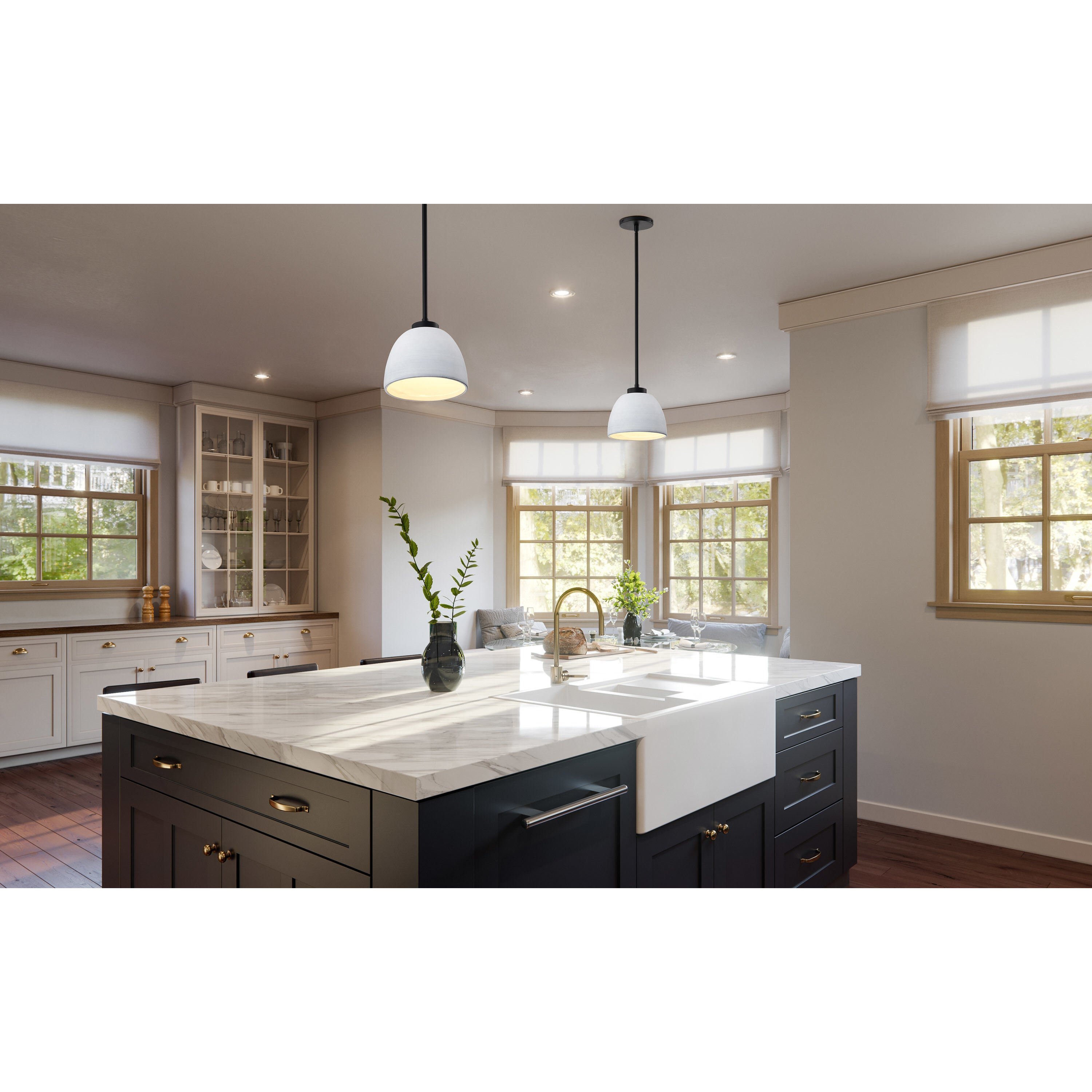 Collins 7.5 inch Matte Black Pendant Ceiling Light