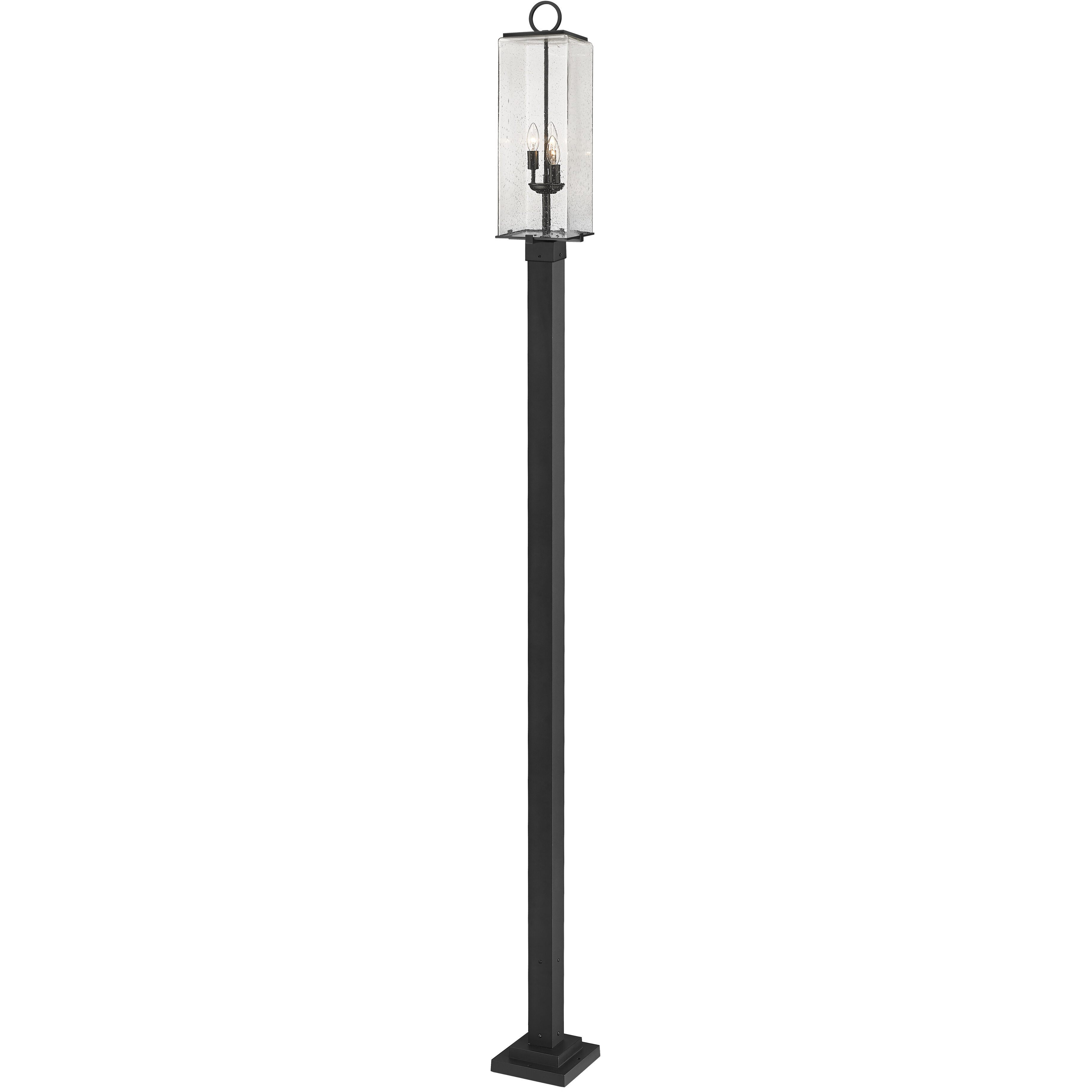 Sana 3 Light 120.25 inch Black Outdoor Post Mounted Fixture