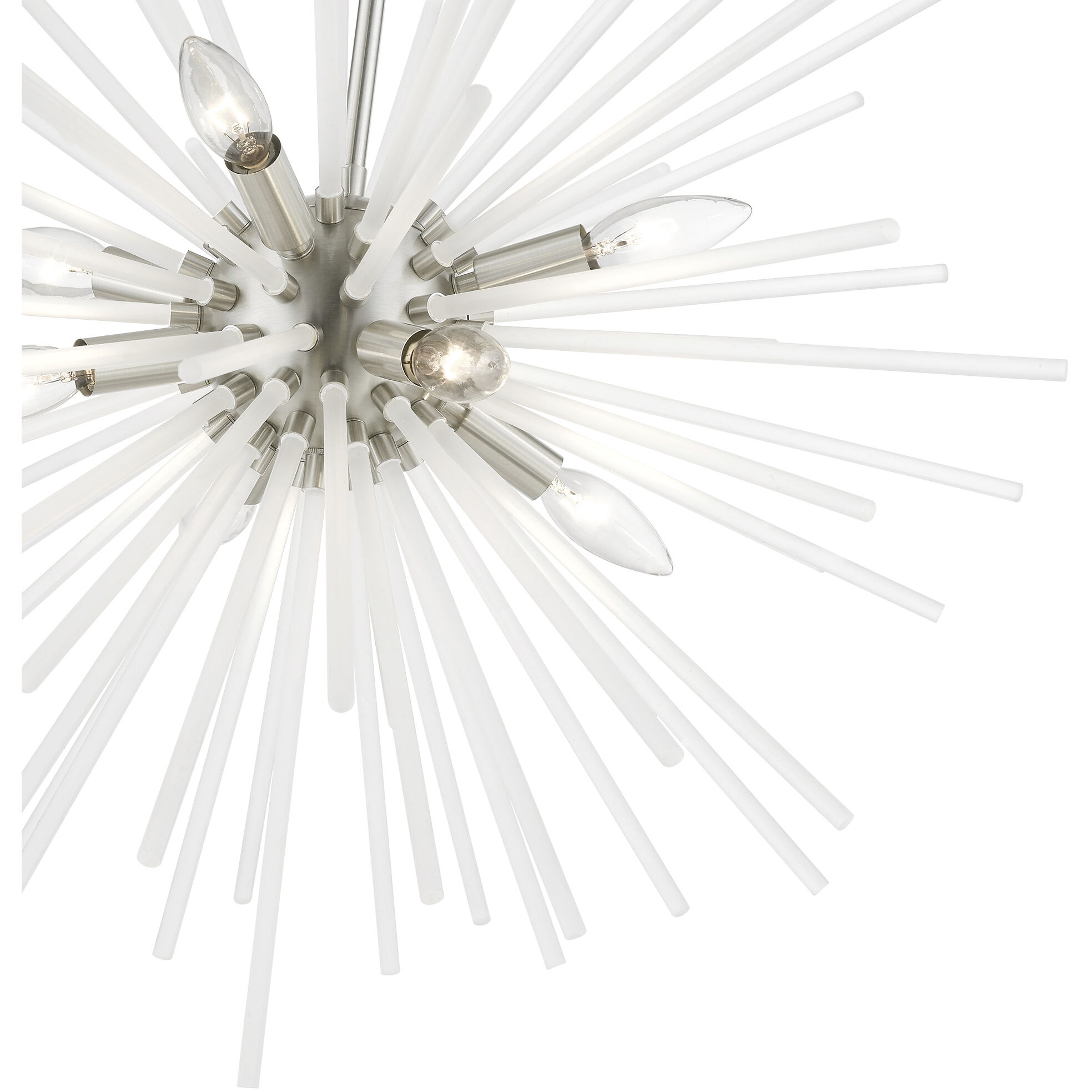 Uptown 8 Light 26 inch Brushed Nickel Pendant Chandelier Ceiling Light