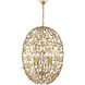 Secret Garden 4 Light 20.5 inch Contemporary Gold Leaf and Contemporary Gold Chandelier Ceiling Light