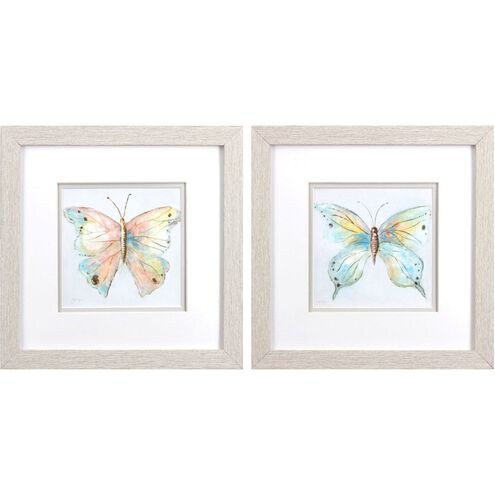 Florals Collection Blue Framed Art