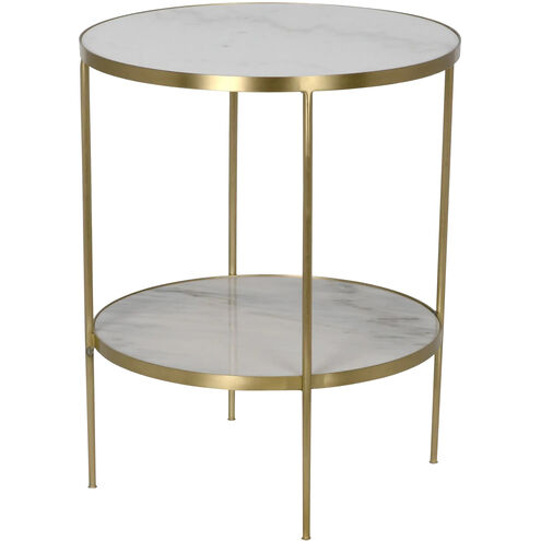 Rivoli 30 X 25 inch Antique Brass Side Table