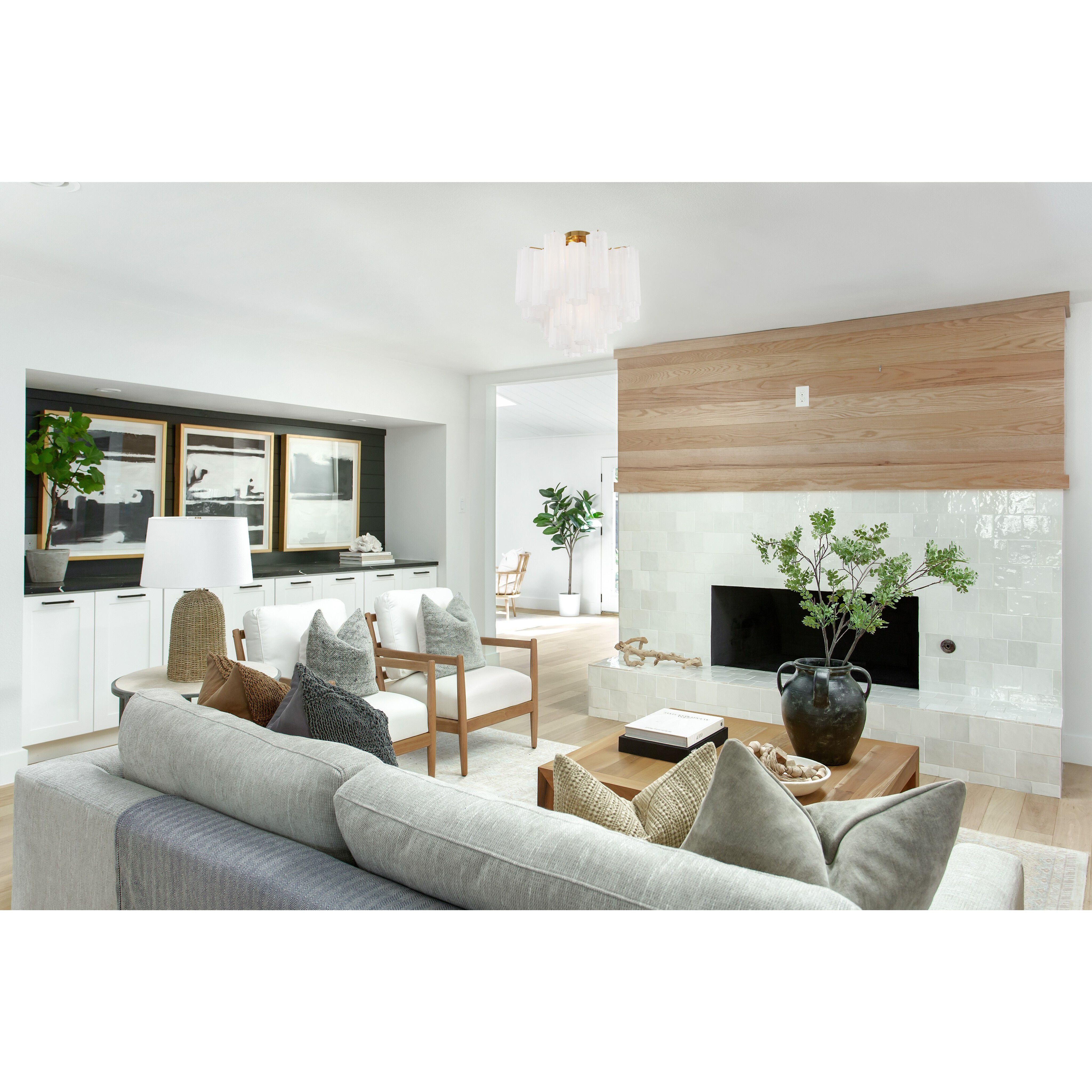 Addis 4 Light 17.75 inch Aged Brass Semi Flush Ceiling Light in White