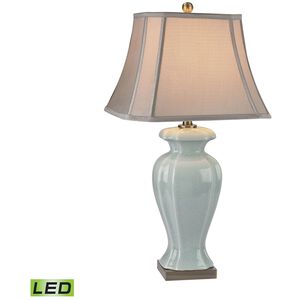 Celadon 29 inch 9.50 watt Green with Bronze Table Lamp Portable Light in LED, 3-Way