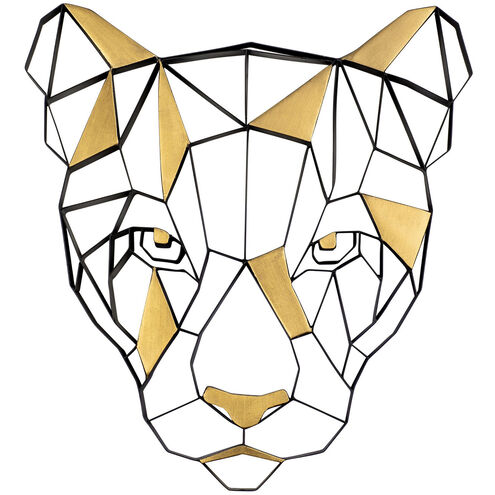Geometric Animal Kingdom Matte Black Lion Wall Art, Smithsonian Collaboration