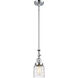 Franklin Restoration Bell 1 Light 5 inch Polished Chrome Mini Pendant Ceiling Light in Incandescent, Deco Swirl