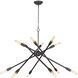 Cobra 12 Light 43 inch Oil Rubbed Bronze Chandelier Ceiling Light, Large