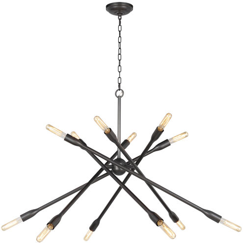 Cobra 12 Light 43 inch Oil Rubbed Bronze Chandelier Ceiling Light, Large