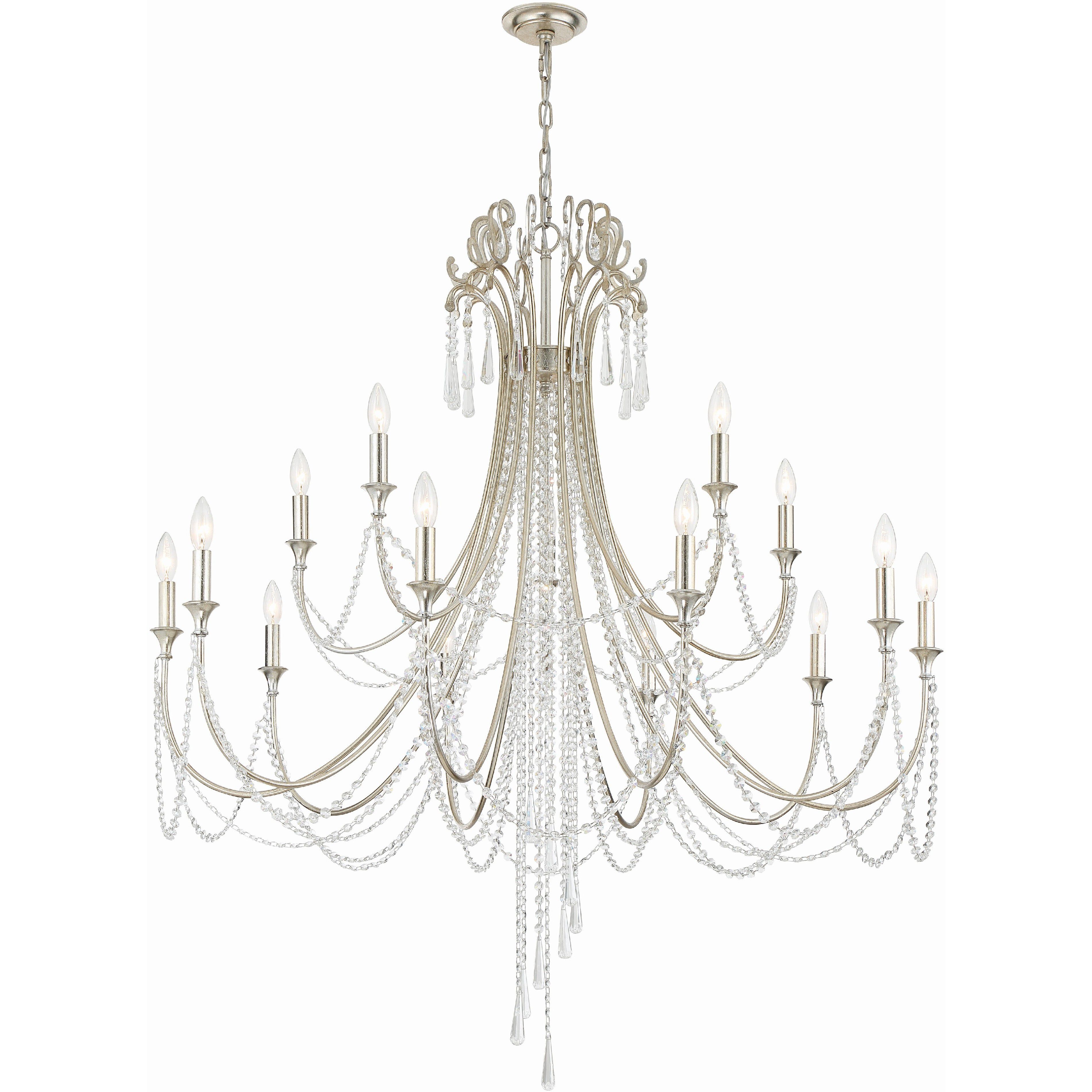 Arcadia 15 Light 46.25 inch Antique Silver Chandelier Ceiling Light