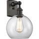 Ballston Athens LED 8 inch Oil Rubbed Bronze Sconce Wall Light in Clear Glass, Ballston